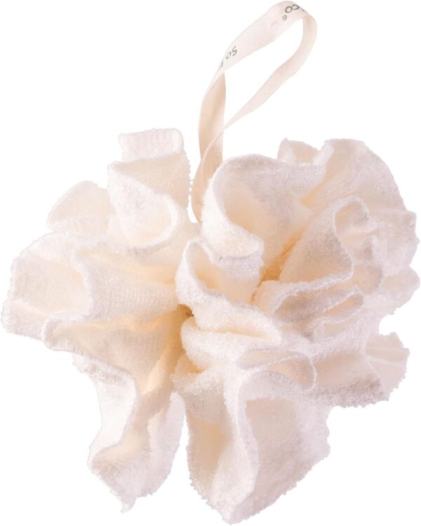 611YdK-GPjL._AC_SL1500_.jpg So Eco Bamboo Bath & Shower Pouf, White, One Size