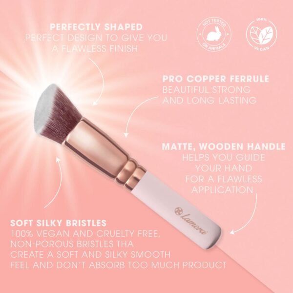 Kabuki Makeup Brush Set - For Foundation Powder Blush Concealer Contour - Perfect For Liquid, Cream or Mineral Products - 10 Pc Collection With Premium Synthetic Bristles For Eye and Face Cosmetic