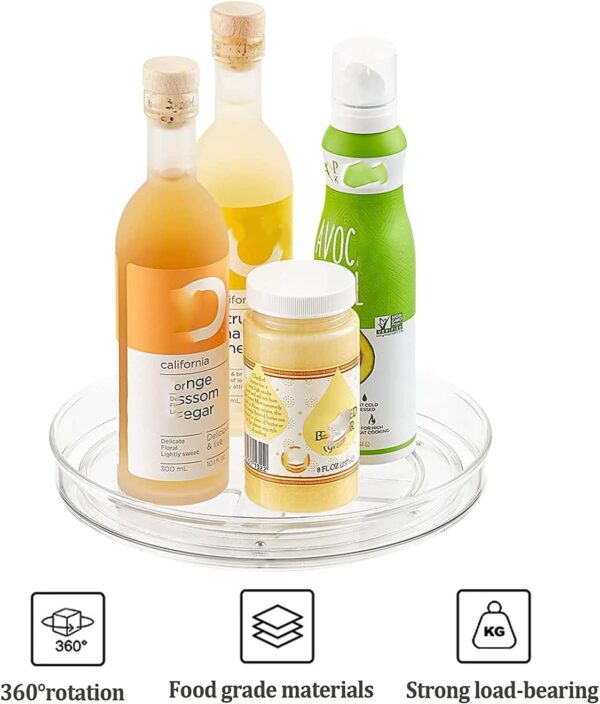 611yCPj1dgL._AC_SL1500_.jpg ROWNYEON 360 Rotating Makeup Organiser,Revolving Toiletry Organiser Storage Turntable Lazy Susan Makeup Stand, Vaity Cosmetic Organiser Tray for Perfume,Bedroom,Kitchen,Dressing Table Organiser