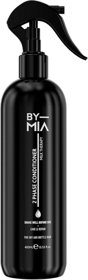 BY MIA Two Phase Hair Conditioner Milk Therapy 400 ml | Leave in Conditioner Spray for Dry and Damaged Hair | Intensive Care & Repair