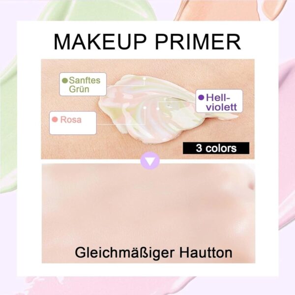 3-in-1 Face Primer: Skin Perfecting, Color Correcting, Brightening, Oil Control Moisturizing Makeup Primer - Isolation Cream