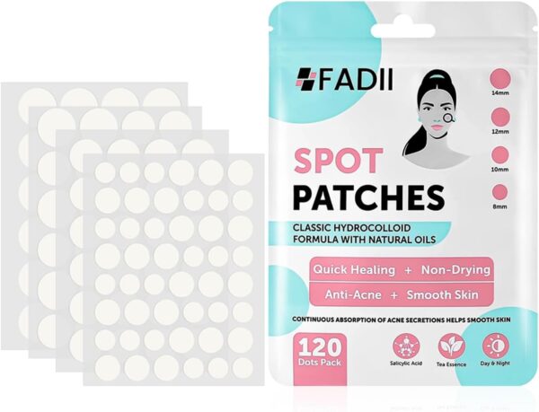 Pimple Patches Pack Of 120 Hydrocolloid Spot Patches Fast-Acting Salicylic Acid Acne Patches Vegan & Cruelty Free Pimple Patch Clear Spot Stickers for Face