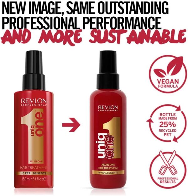 REVLON PROFESSIONAL Uniqone Hair Treatment, Moisturizing Leave-in Hair Treatment, Repair for Damaged Hair, Hair Treatment, Classic Fragrance – 150 ml