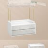 SONGMICS 4-Layer Makeup Organiser, Skincare Organiser, 4 Dividers, Anti-Slip Design, Bathroom Counter Organser, Versatile for Vanity Bedroom Kitchen, 20 x 32 x 39.1 cm, Transparent JKA021W02