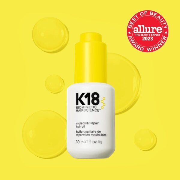 K18 Molecular Repair Hair Oil - Weightless Oil for Stronger, Healthier Hair, 30 ml
