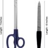 ASM® Extra Long Toe Nail Scissors Clipper Cutters for Thick Nail Arthritis Manicure Pedicure Chiropody Podiatry 7"-7.5" Nail Scissor & Nail File Set for Senior Men and Women Set for Nail Care