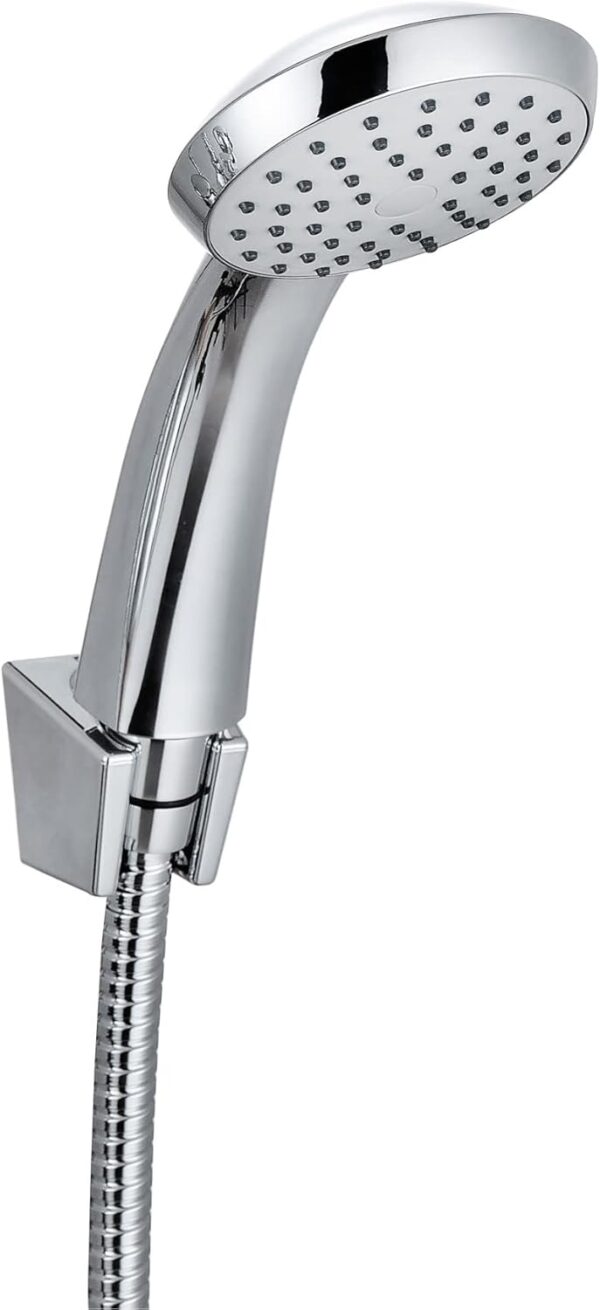 ENKI, Quest, BBT0256, Chrome, Bath Shower Mixer Taps & Shower Attachment, Solid Brass, Easy Clean, Modern Design, Compression Valves, Easy to Install