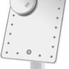 Nestling Makeup Mirror with Lights, 21 LED Lights Vanity Cosmetic Touch Screen, 10x Magnification Detail Mirror, 180° Free Rotation, Dual Power Supply Light