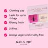Nails.INC Glow Naturale Nail Polish Duo, Long Lasting Glow-Enhancing Nail Colors for an Easy Manicure Look, Cruelty Free, Vegan, 21 Free Formula, Includes Glowing My Way and Got Me Glowing