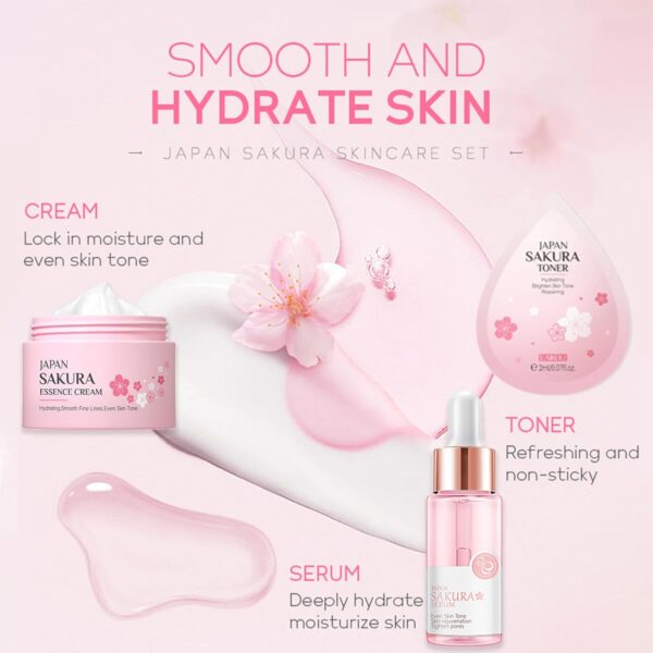 Sakura Skin Care Sets & Kits, Skin Care For Teenage Girls, Skin Care Set For Pamper Teenage Girls Gifts,Facial Kit,Skincare Set,Cleanser,Toner,Serum,Cream,Mud Mask,Eye Mask,Lip Mask,Sleep Mask(24PCS)