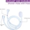 Blue Canyon Vector Double Tap Shower Spray| Bathroom Accessory| Premium Shower Attachment for Bath taps| Push-on-Fitting| Suitable for Round & Oval Taps| Shower Head for Bathroom| ~1.5 Meters| (White)