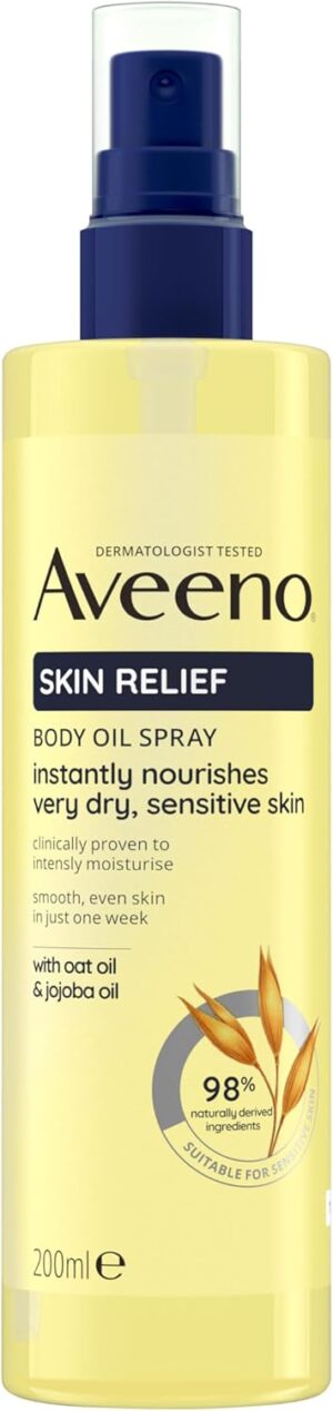 Aveeno Daily Moisturising Body Cleansing Oil (1x 200ml), Nourishing Shower Body Oil for Normal to Dry Skin, Soap-Free, Lightly Scented & Vegan* with Soothing Prebiotic Triple Oat Complex