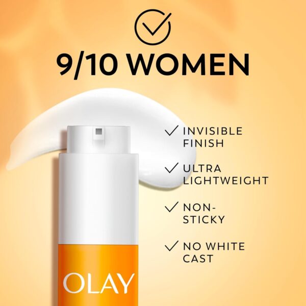 614F5f-1TzL._AC_SL1500_.jpg Olay Vitamin C Brighten & Glow 3in1 Moisturising Fluid SPF50+ Hydrating Skincare Moisturiser and Primer with Niacinamide, Provides Hydration, Glow, UV Protection, and Helps Correct Dark Spots, 50ml