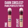 Maybelline Concealer Instant Anti Age Eraser Eye, Dark Circles and Blemish, Ultra Blendable Formula , Dermatologist Tested & Suitable for Sensitive Skin 01 Light
