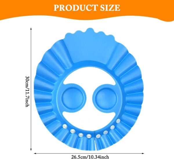 2 Pcs Adjustable Baby Bath Cap, Soft Waterproof Shampoo Visor for Kids, Children’s Hair Washing Shield for Bath Time, Baby Shower Cap in 2 Colours, Ideal for Toddlers and Infants