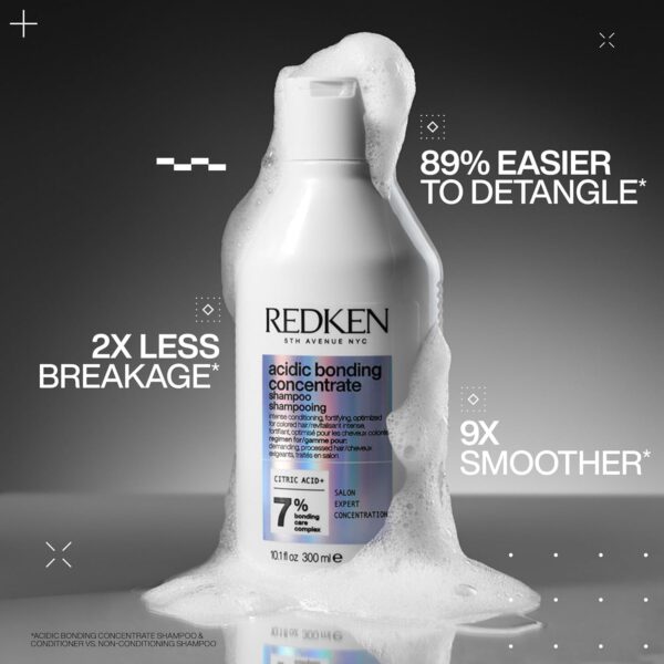 REDKEN Acidic Bonding Concentrate Shampoo, Sulphate Free for a Gentle Cleanse, Strengthens Bonds, Repairs Damage & Protects Hair
