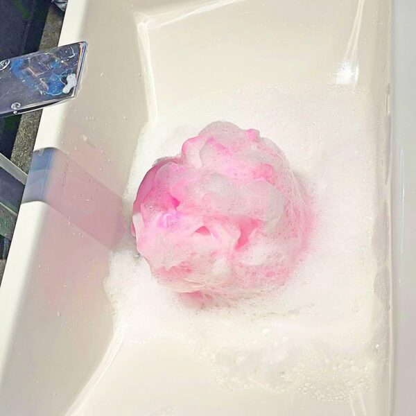 6151hxhPu8L._AC_SL1000_.jpg 4 Pack Multi-Colour Bath Shower Scrunchie - Exfoliating Mesh Loofah Body Wash Pouf | Bath Sponges for Shower Scrubber | Body Scrubbers & Shower Accessories