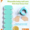 Wearable Baby Nail File with a Ring for Your Finger I Very Useful Baby Nail Care Set for Newborns I 18 Snap-Off Disposable Files/Baby Nail File (New Baby)