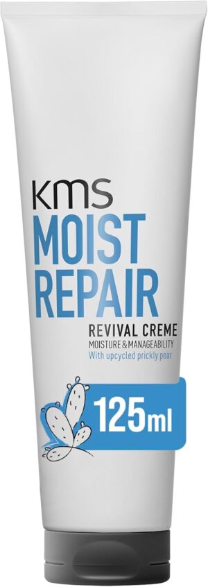 KMS MoistRepair Revival Cream, 125ml, New and Improved Formula, Moisture & Manageability, with Upcycled Prickly Pear, Vegan Formula