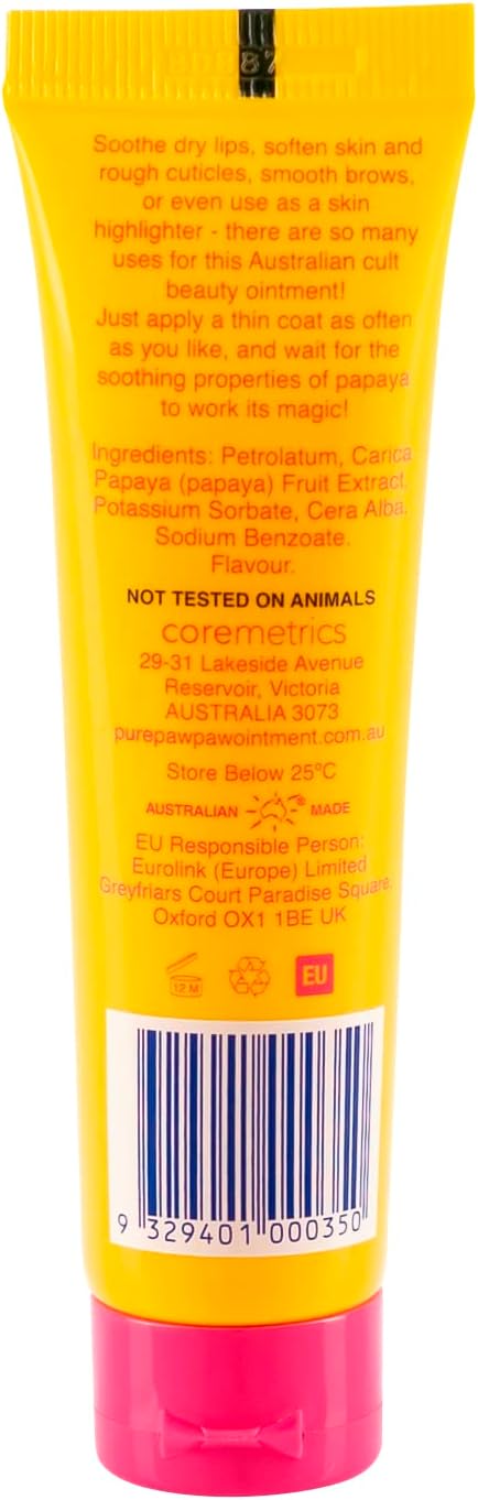 Pure Paw Paw Australian Ointment with Grape to Smooth and Soothe, Suitable For Lips, All Skin Types and Makeup 25g
