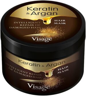 Visage Professional Hair Mask Argan Oil & Keratin | Hair Repair Treatment For Dry Damaged Hair | Hydrating And Nourishing | Deep Moisturising Hair Mask | Premium Hair Product 500Ml