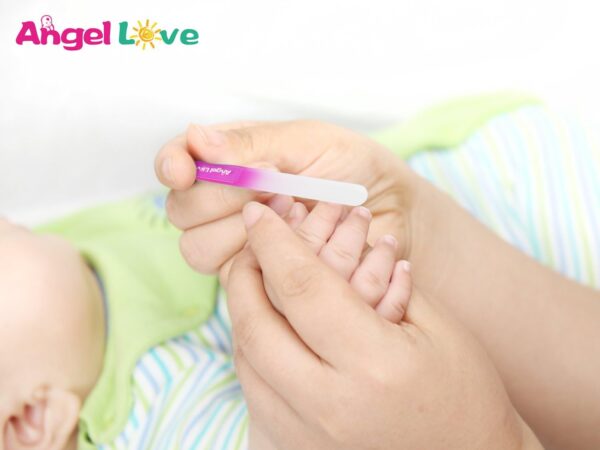 Angel Love Baby Nail File, 3 Pack, Emery Board Glass, Crystal for Babies, New Moms & Baby Shower(Gift Set), Qzf Color