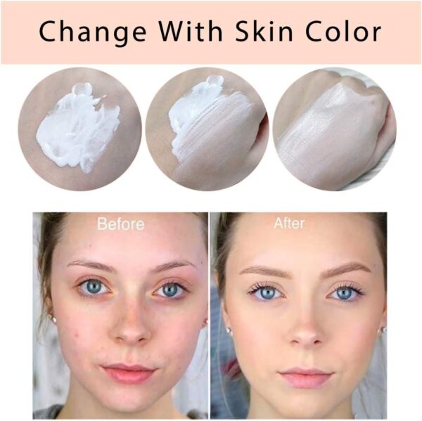 Colour Changing Foundation, TLM Flawless Color Changing Warm Skin Tone Foundation for Mature Skin, Waterproof Naturally Blends Moisturizing Foundation Makeup Base Nude Concealer Full Coverage SPF 15