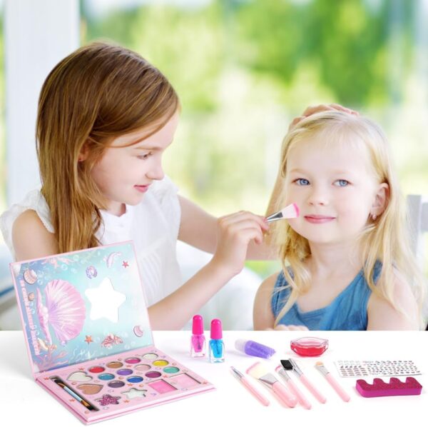 Aomig Kids Makeup Set for Girls, Non-Toxic Kids Cosmetics, 12PCS Princess MakeUp Kit, Washable Kids MakeUp Set Girl Toys, Christmas Halloween Birthday Makeup Gift for Girls