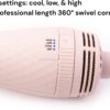 L'ANGE HAIR Le Volume 2-in-1 Titanium Blow Dryer Brush | Hot Air Brush in One with Oval Barrel | Hair Styler for Smooth, Frizz-Free Results for All Hair Types ((Blush - 60mm))