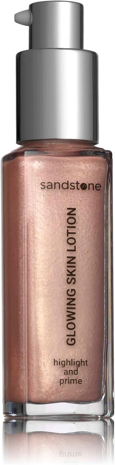 Sandstone Scandinavia Glowing Skin Lotion - Add Glow to your foundation - Liquid highlighter - Make-Up Primer - Hypoallergenic - Fragrance Free