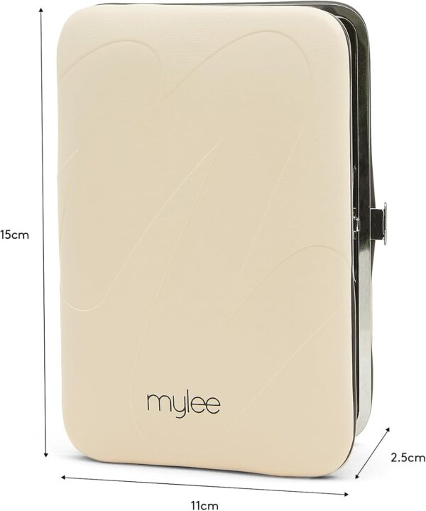 Mylee Manicare Kit – Three Professional, Sleek, Matte Black, Stainless Steel, Salon-Quality Nail Tools In One Stylish Case – Includes Cuticle Nippers, Small Nail Clipper & Dual-Ended Cuticle Pusher