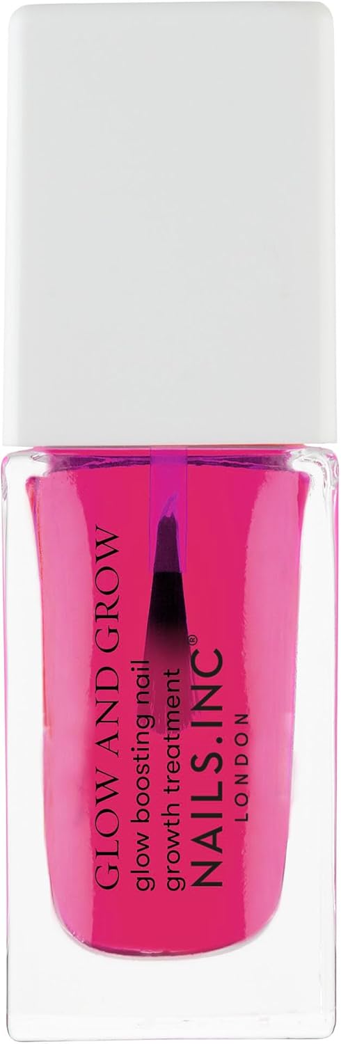 Nails.INC Mini Nail Treatment Duo, Includes Glow and Grow Nail Growth Treatment and Vit C Please Nourishing Cuticle Oil, With Active Skincare Ingredients to Promote Nail Health, Cruelty Free, Vegan