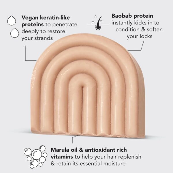 Kitsch Bond Repair Hair Mask - Strengthening Solid Treatment to Restore & Replenish | For Dry & Damaged Hair | Made in US | All Natural | Vegan | Great for All Hair Types | Zero Waste, 2.7oz