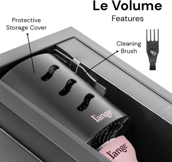 L'ANGE HAIR Le Volume 2-in-1 Titanium Blow Dryer Brush | Hot Air Brush in One with Oval Barrel | Hair Styler for Smooth, Frizz-Free Results for All Hair Types ((Blush - 60mm))