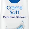 NIVEA Crème Soft (500ml, Pack of 6) Caring Shower Body Cream Enriched with Almond Oil, Moisturising Shower Gel Body Wash with Jojoba Oil, Glycerin and Panthenol