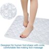 Non Slip Bath Mat Shower Mats Anti Mould for Bathroom and Bathtub with Large Suction Cup and Thickened Rubber Backing Long 70 * 40cm, Clear