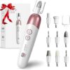 Vexloria Electric Nail File, Cordless Nail Drill, Pedicure Sets for Feet with 8 Drill Bits, 5 Modes Adjustable Nail Drill, Electric Nail File for Gel/Acrylic Nails and Hard Cuticles (White)