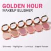 Oulac Pink Luminous Blusher for Cheek Women|Pink Sliver Refletive Glow Highlighter Blushers|Blendable Blusher|Natural Stunning Look|Makeup Vegan Cruelty Free|(F06) Pinky Ice 4.8g