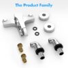 Marketero Bath Mixer Taps, Modern Single Lever Bath Shower Filler Mixer Tap with Dual Outlet Ceramic Valve for Bathroom Brass Chrome