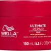 Wella Professionals Ultimate Repair Hair Mask for Damaged Hair, with AHAs and Omega 9 to Rebuild and Strengthen Hair, With Metal Purifier Technology to Detox the Hair, 150ml