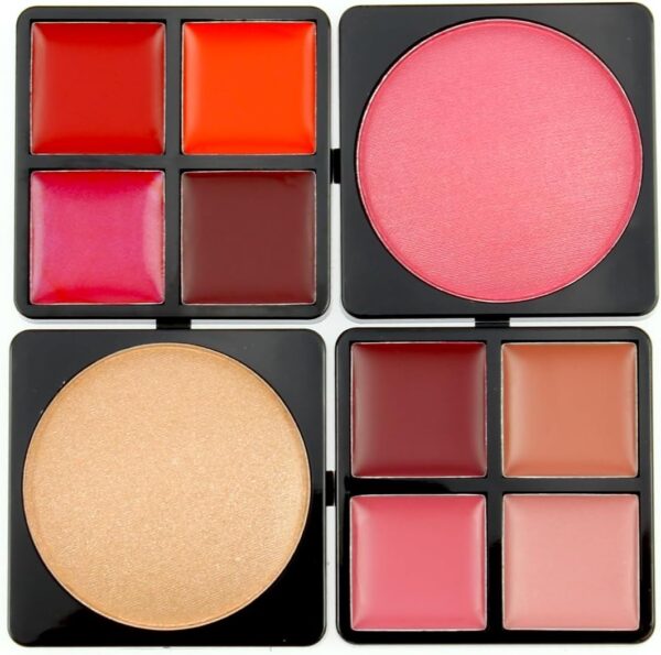 LOVE URBAN BEAUTY Hot Pink Makeup Vanity Case – 82-pcs Vegan Makeup Kit for Teens and Women with Eyeshadow, Blusher, Lipsticks and Nail Products – Fun Travelling Makeup Vanity Case for Girls