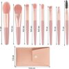 Professional Makeup Brushes Set Mini Makeup Brushes Portable Make up Set Premium Makeup Brushes Kits with PU Leather Bag Foundation Powder Cosmetic Brush Blush Blending Eyeshadow Brushes Sets
