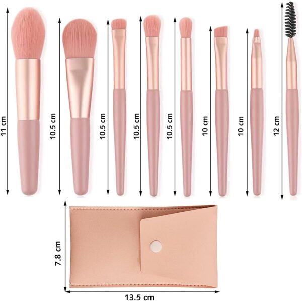 Professional Makeup Brushes Set Mini Makeup Brushes Portable Make up Set Premium Makeup Brushes Kits with PU Leather Bag Foundation Powder Cosmetic Brush Blush Blending Eyeshadow Brushes Sets
