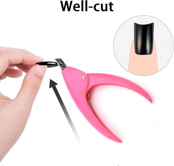 JeoPoom Nail Clipper, Acrylic Nail Tips Cutter, Professional Manicure Pedicure Trimmer Nail Care Tools(Pink)