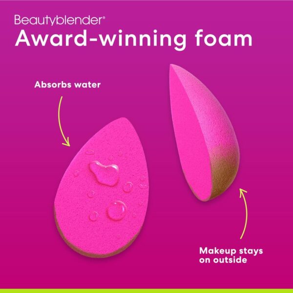 Beautyblender - Original Makeup Applicator Sponge - for Powder Liquid Coverup BB Cream or other Cosmetic Foundation Products - in Pink