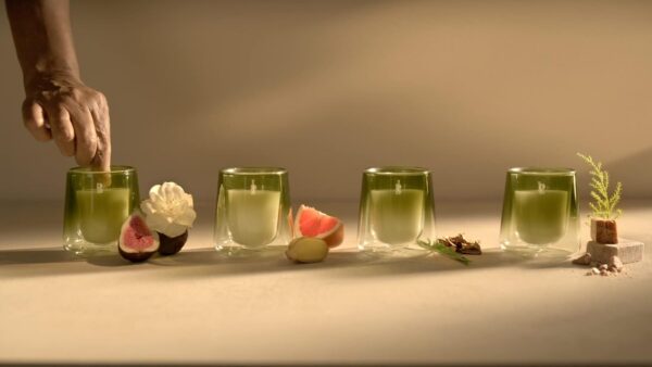 Bolsius - CleanLight Starter Set - Refillable Scented Candle - Holder & 9 Refills - Multiple Fragrances - Green - Burning Time of 20 Hours - Natural Extracts & Vegan Wax - No Palm Oil