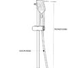 MORADO Thermostatic Shower Set,Adjustable Height Thermostatic Shower System, Shower Bar Set with Rainfall Shower Head and 3-Functions Hand Shower,Chrome Plated, Square Shape