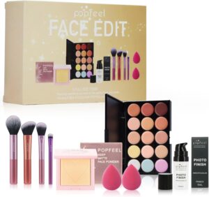 FantasyDay All-in-one Makeup Gift Sets | Full Make up Kit for Women Girls Xmas Essential Bundle Include Eyeshadow Palette Lipstick Blush Concealer Face Powder Eyeliner Lipgloss Mascara Eyebrow Pencil
