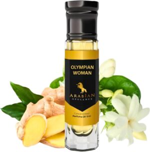 Arabian Opulence FR226 OLYMPIAN WOMAN Concentrated Perfume Oil | Amber Floral Fragrance Roll on Bottle for Women | Long Lasting Oil Based Perfume | Alcohol-Free Perfume Body Oil (6ml)