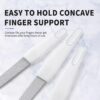 8 Pack Grade Stainless Steel Nail Files - Dual Grit 100/180 Professional Nail Care Kit for Women & Men, 6’’ Rust-Proof Nail Filer for Natural Nails, Home Salon & Travel Use (Elegant Black/White)